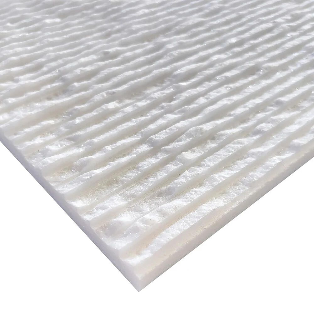 Soho Studio Carvina Carved Cube Bianco Ice White 12" x 24" Marble Tile, , large