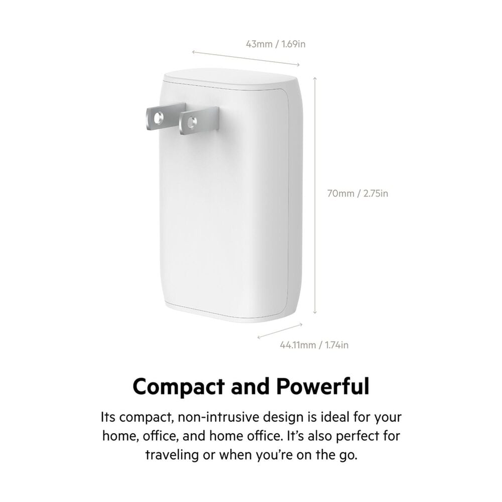 Belkin BoostCharge 37W Dual Port USB-A and USB-C PD Wall Charger with PPS in White, , large