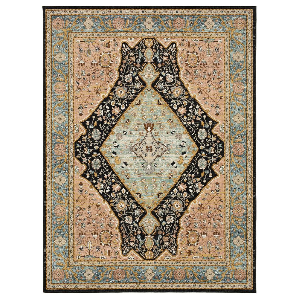 Karastan Zephyr Bidjar 92124-60129 8" x 10" Robin"s Egg Area Rug, , large