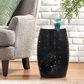 Hearth and Haven Lilac Outdoor Barrel End Table with Cylindrical Design in Black, , large