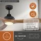 Vaxcel Niles 60" Integrated LED Ceiling Fan in Black, , large