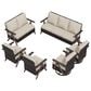 Sunwell Garden 6-Piece Patio Chat Set in Beige, , large