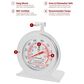 Kitchen Supply Durable Stainless Steel Oven Thermometer in Silver, , large