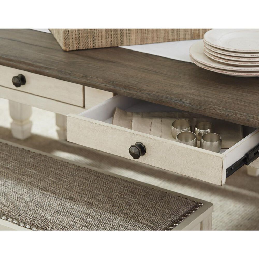 Signature Design by Ashley Bolanburg 6-Piece Dining Set in White and Weathered Oak, , large
