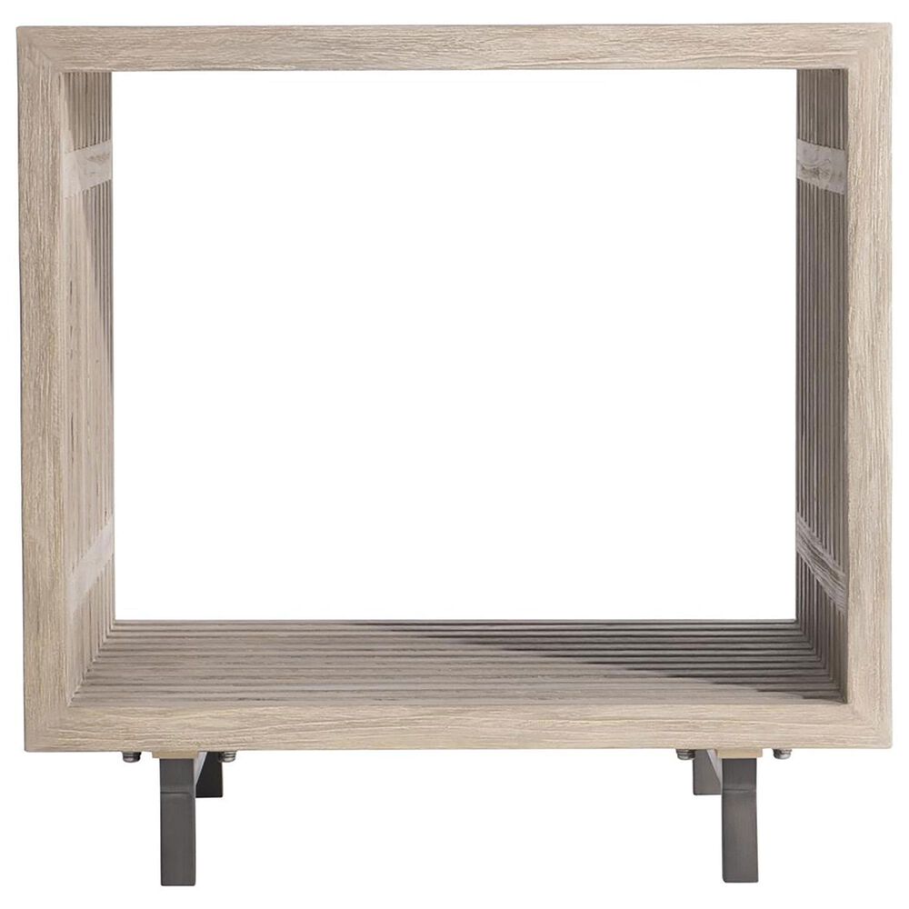 Bernhardt Kingston End Table in Sea Oak and Gun Metal - Table Only, , large