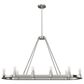 Hunter Saddlewood 10-Light Linear Chandelier in Brushed Nickel, , large