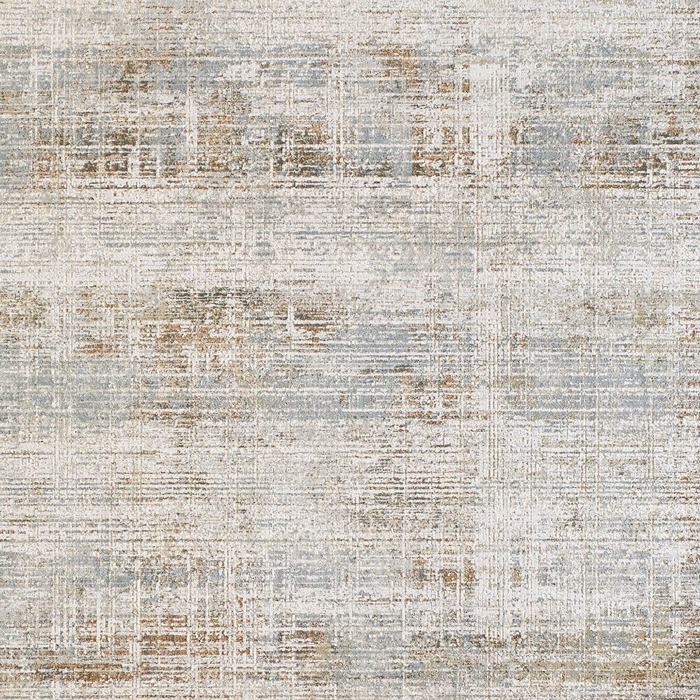 Surya Brunswick Cream, Light Gray, Medium Brown, Charcoal, Light Brown and Mustard 5&#39;3&quot; Round Area Rug, , large