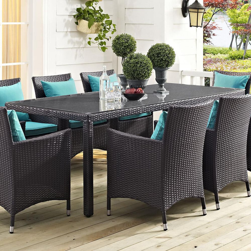 Modway Convene 82" Outdoor Patio Dining Table in Espresso, , large
