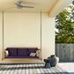 Hunter Cassisus 52" Outdoor Ceiling Fan in Matte Silver, , large
