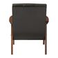 Baxton Studio Nikko Lounge Chair with Cocoa Leg in Black , , large