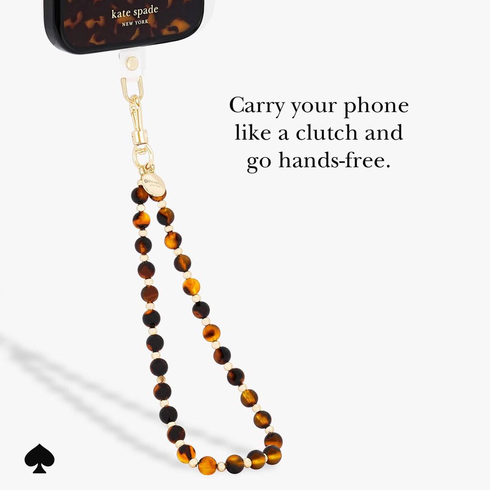 Kate Spade Anchor Card Phone Charm in Tortoise, , large
