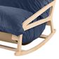 Jaxx Saxx Lush Velvet Bean Bag Rocking Chair in Navy Blue, , large