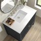 James Martin Vanities Myrrin 36" Vanity in Carbon Oak with Single Hole and 3 cm White Zeus Quartz Top & Backsplash, , large