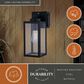 Vaxcel International Co. Ltd. Lombard 1-Light Outdoor Wall Light with GFCI Outlet in Textured Black, , large