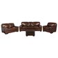 Simon Li 4-Piece Stationary Leather Living Room Set in Longhorn Bramble, , large