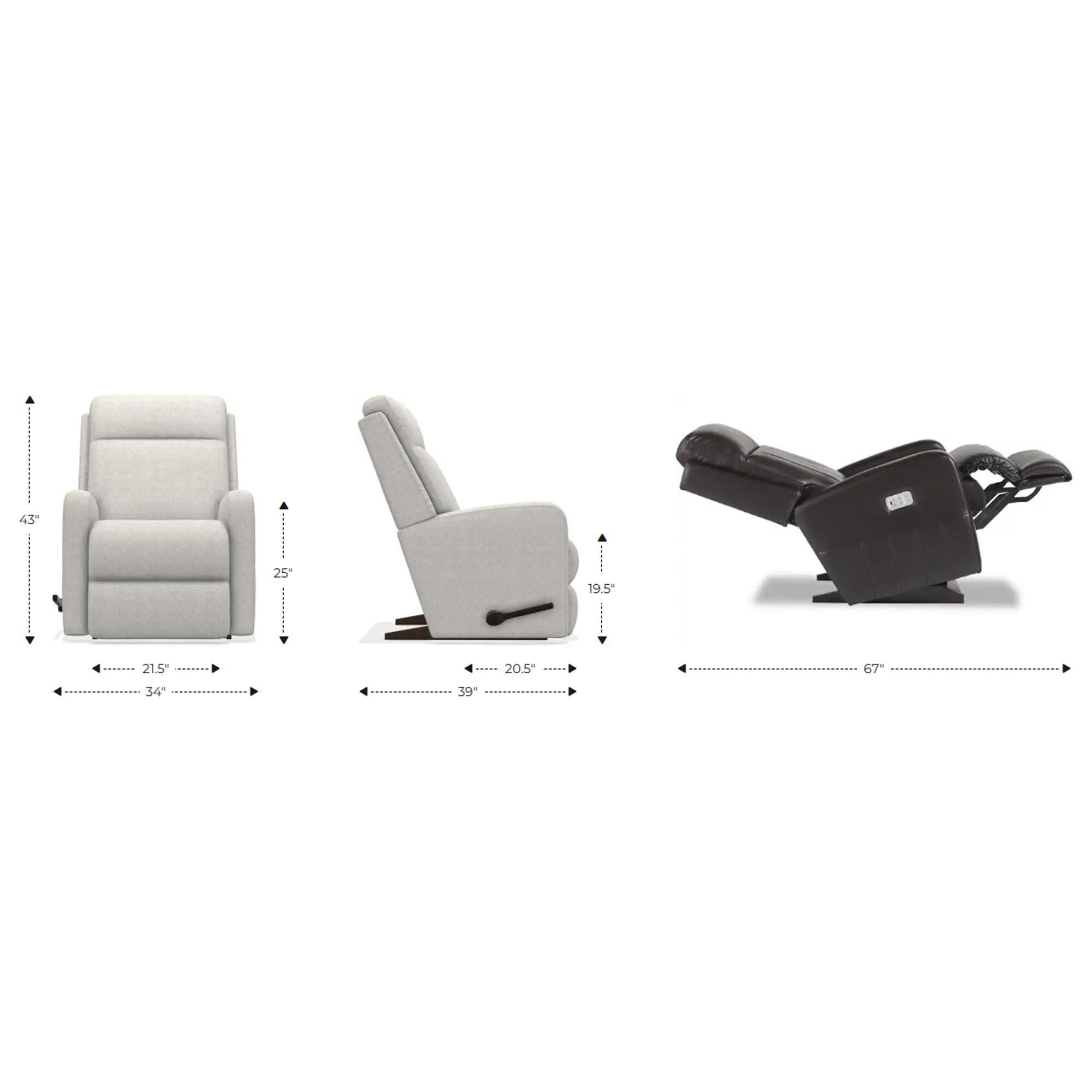 La-Z-Boy Finley Manual Rocker Recliner with Tall Base in Duffey Hazel