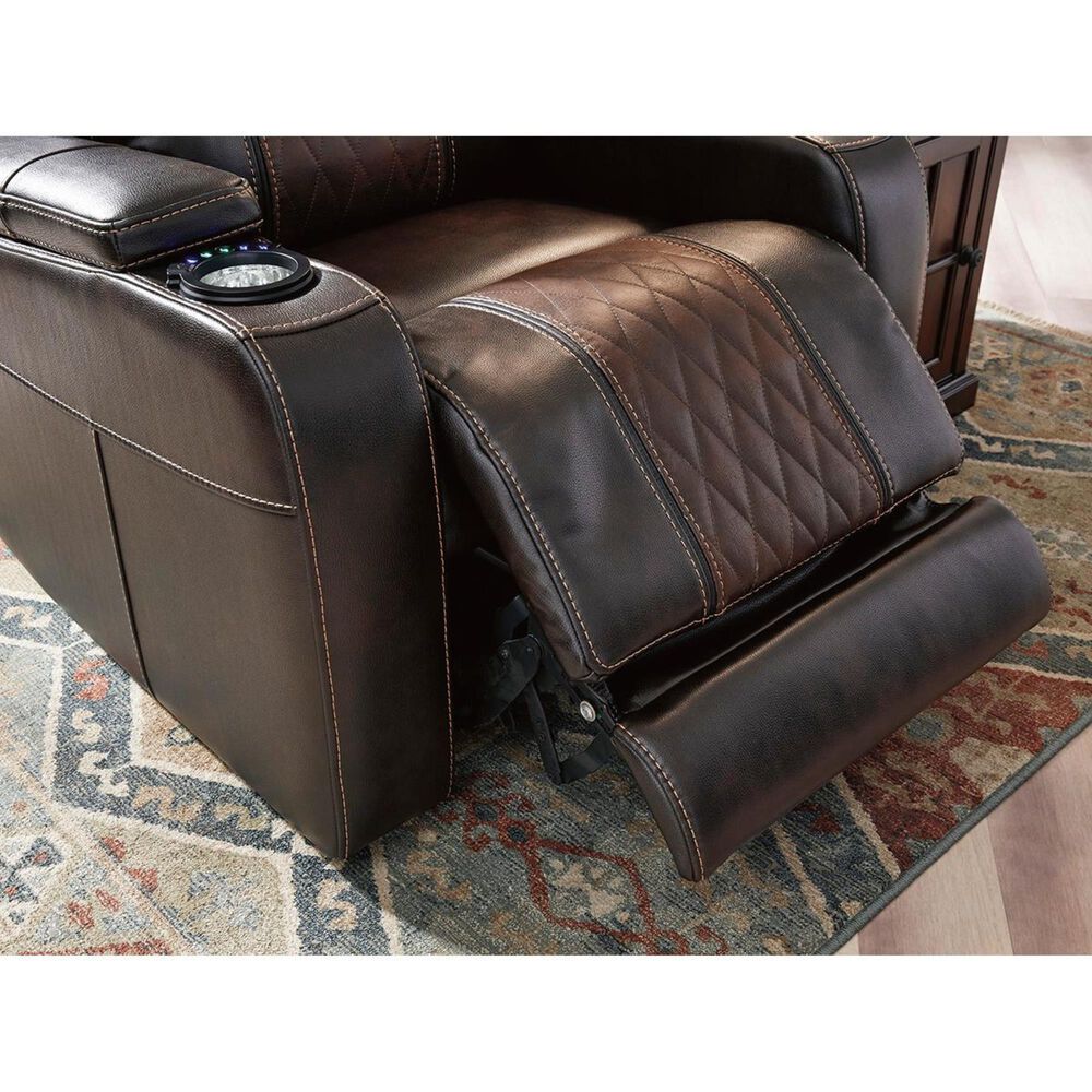 Ashley Composer Power Recliner with Adjustable Headrest in Brown, , large