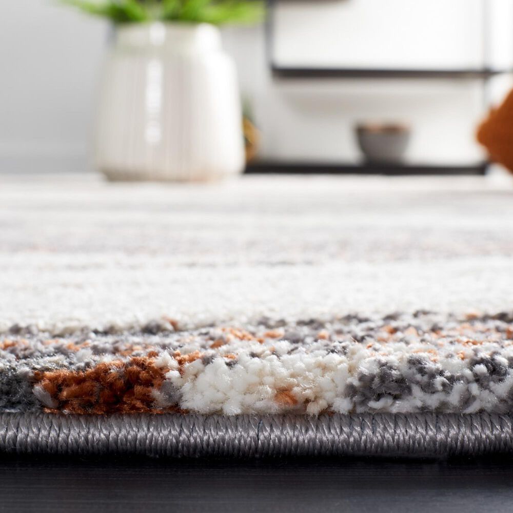 Safavieh Cyrus Shag CYR134F CYRUS SHAG 3&#39; x 5&#39; Grey and Rust Area Rug, , large