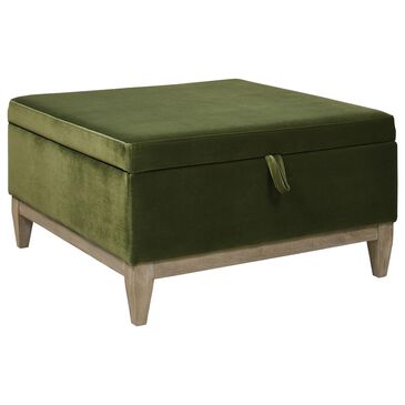 Jennifer Taylor Home Knox Storage Ottoman in Olive Green Velvet, , large