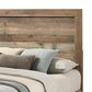 Crown Mark Elmer King Panel Bed in Rustic Brown, , large