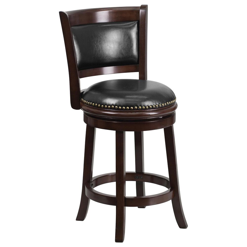 Flash Furniture 24" Swivel Counter Stool in Black, , large