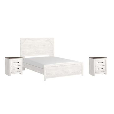 Ashley Gerridan 3-Piece Queen Bedroom Set with Nightstand in White and Gray, , large