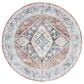 Safavieh Jasmine 5"3" Round Rust and Navy Area Rug, , large