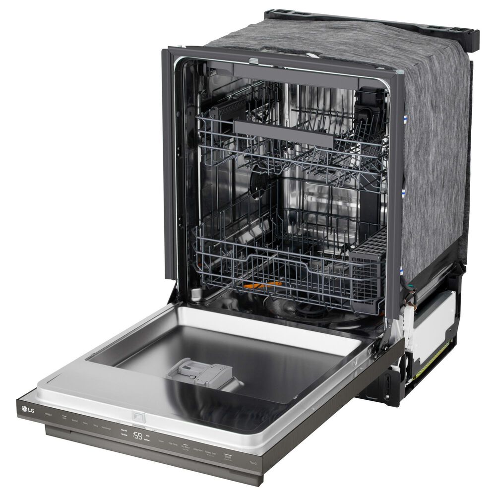 LG 24" Built-In Bar Handle Dishwasher with SteamAssist in Black Stainless Steel, , large