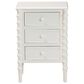 Baxton Studio Malinda 3-Drawer End Table with Spindle Legs in White, , large