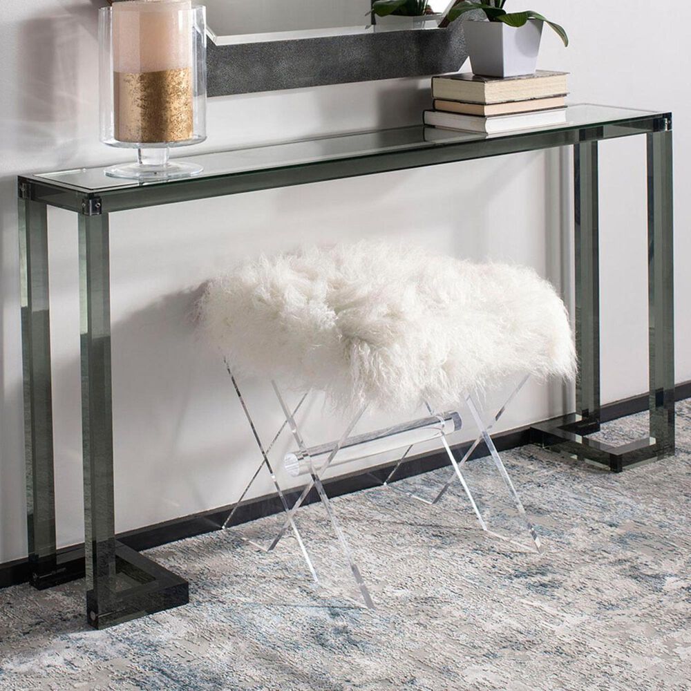 Safavieh Benji Acrylic Console Table in Black, , large