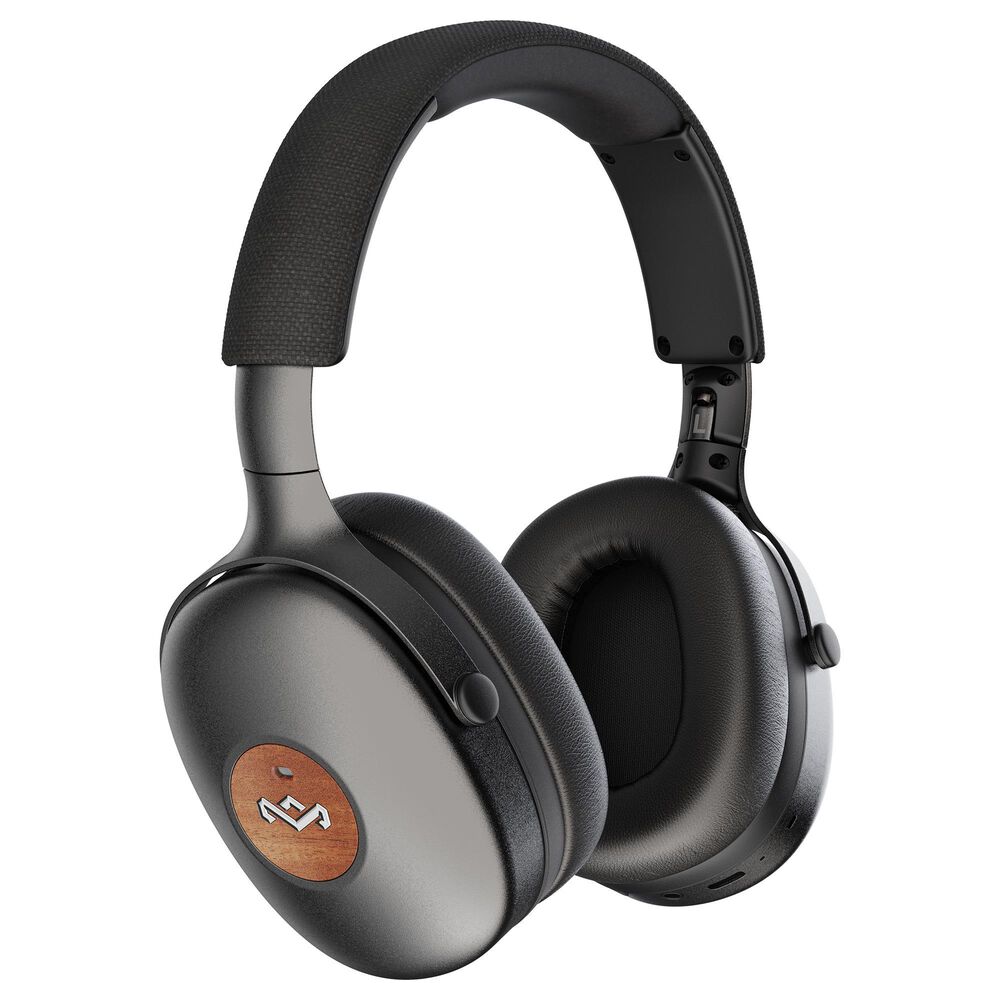 House of Marley Positive Vibration XL Active Noise Canceling Over-Ear Headphones in Signature Black, , large