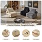 HOMLUX Convertible Sleeper Chair with Pillow and Back Support in Beige, , large