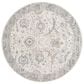 Surya Dresden White, Medium Gray, Gray, Light Slate, Denim and Mustard 5"3" Round Area Rug, , large