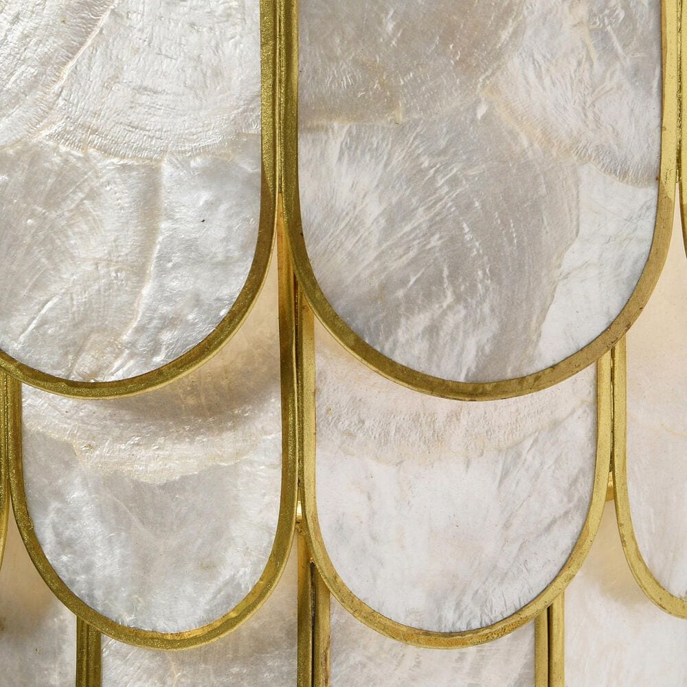 Creative Coop Gatsby 4-Tier Wall Sconce in Natural and Gold, , large