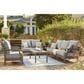 Ashley Visola Stationary Loveseat with Cushion in Gray, , large
