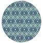 Oriental Weavers Meridian 2209B 7"10" Round Navy Area Rug, , large