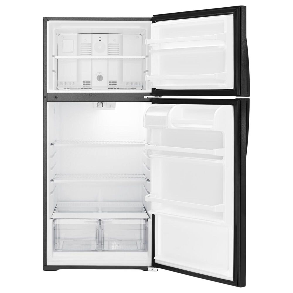 Whirlpool 14 Cu. Ft. 28&quot; Wide Top Freezer Refrigerator in Black, , large
