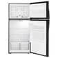 Whirlpool 14 Cu. Ft. 28" Wide Top Freezer Refrigerator in Black, , large