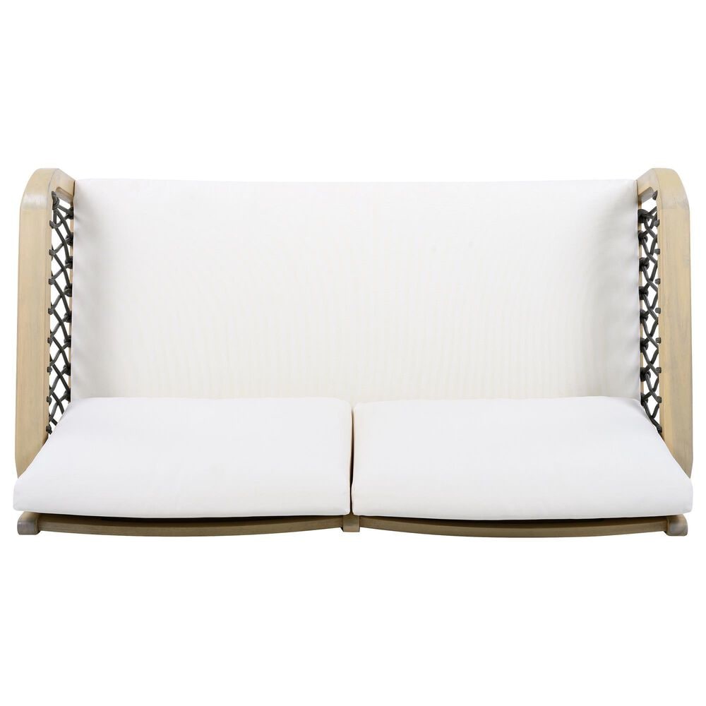HOMLUX 2-Piece Outdoor Conversation Set with Cushions in Cream and Dark Gray, , large