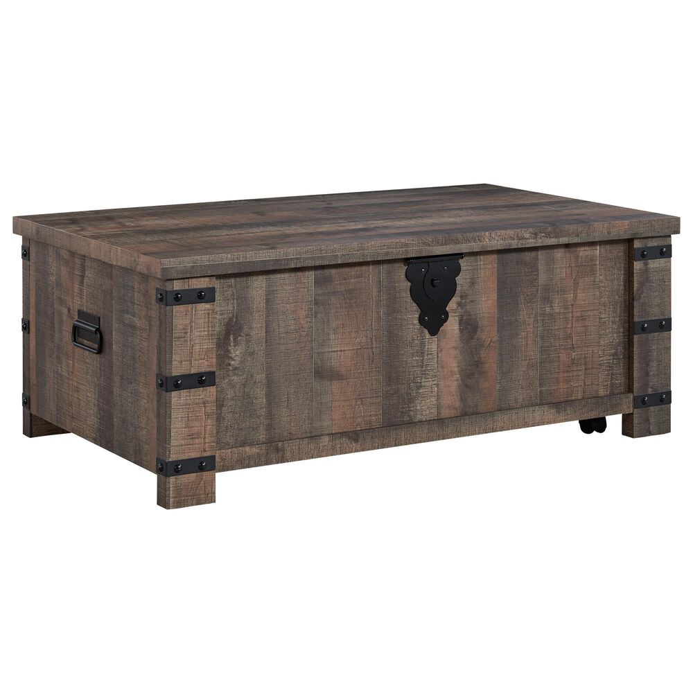 Ashley Hollum Lift-Top Coffee Table in Rustic Brown, , large