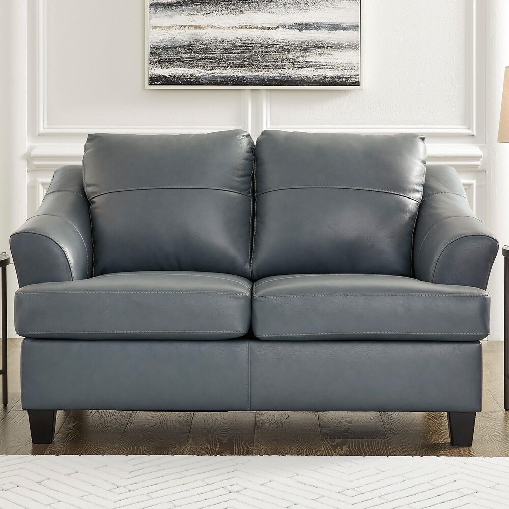 Ashley Genoa Stationary Loveseat in Steel, , large