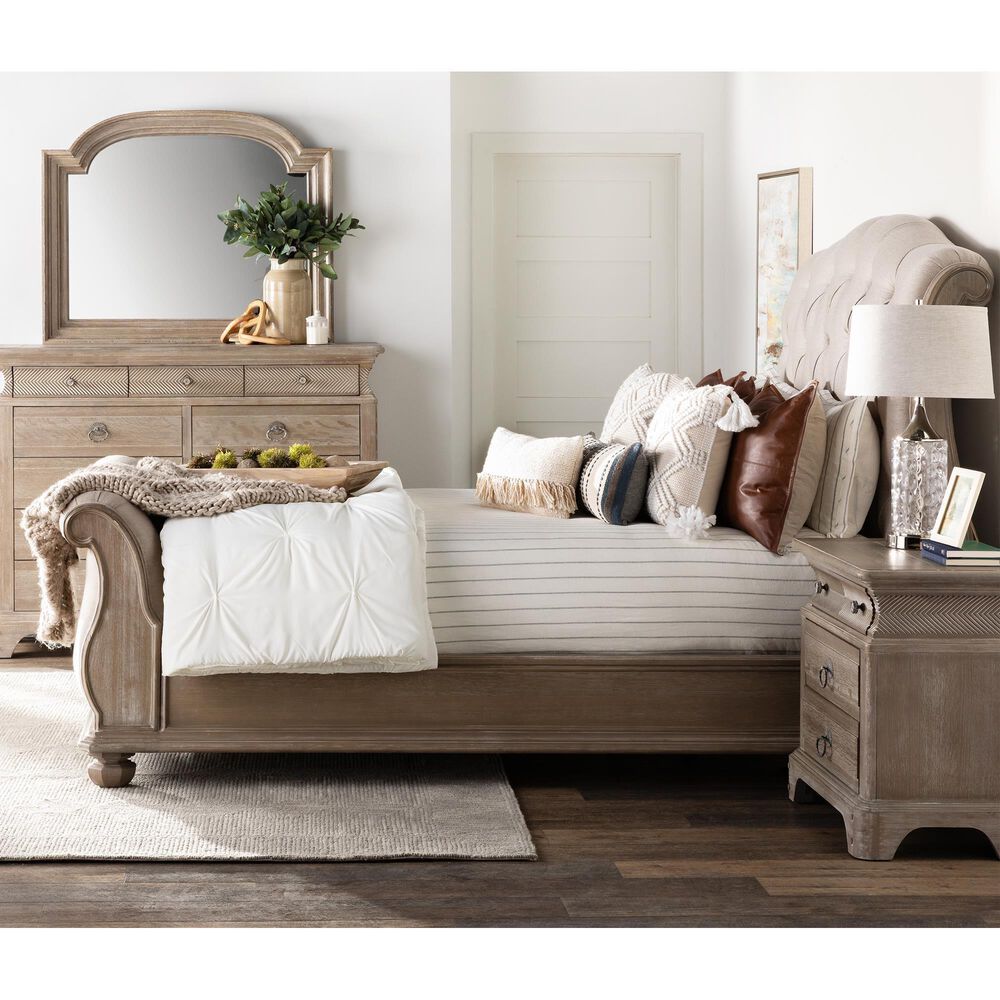 Vantage Summer Creek King Bed in Scrubbed Oak, , large