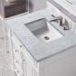 James Martin Vanities Bristol 30" Single Bathroom Vanity in Bright White with 3 cm Carrara White Marble Top and Rectangular Sink, , large