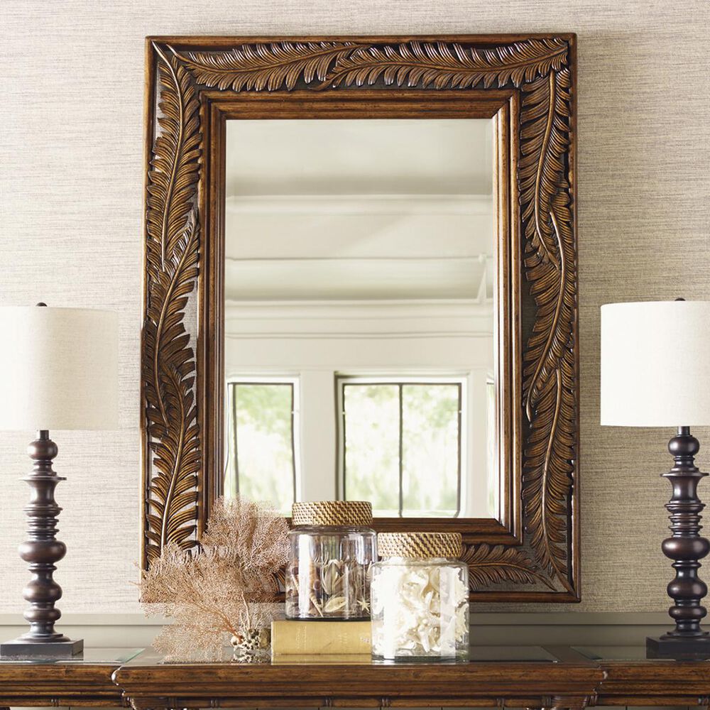 Tommy Bahama Home Bali Hai Seabrook Landscape Mirror in Warm Brown, , large