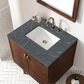 James Martin Vanities Amberly 30" Single Bathroom Vanity in Mid-Century Walnut with 3 cm Parisien Bleu Quartz Top and Rectangular Sink, , large