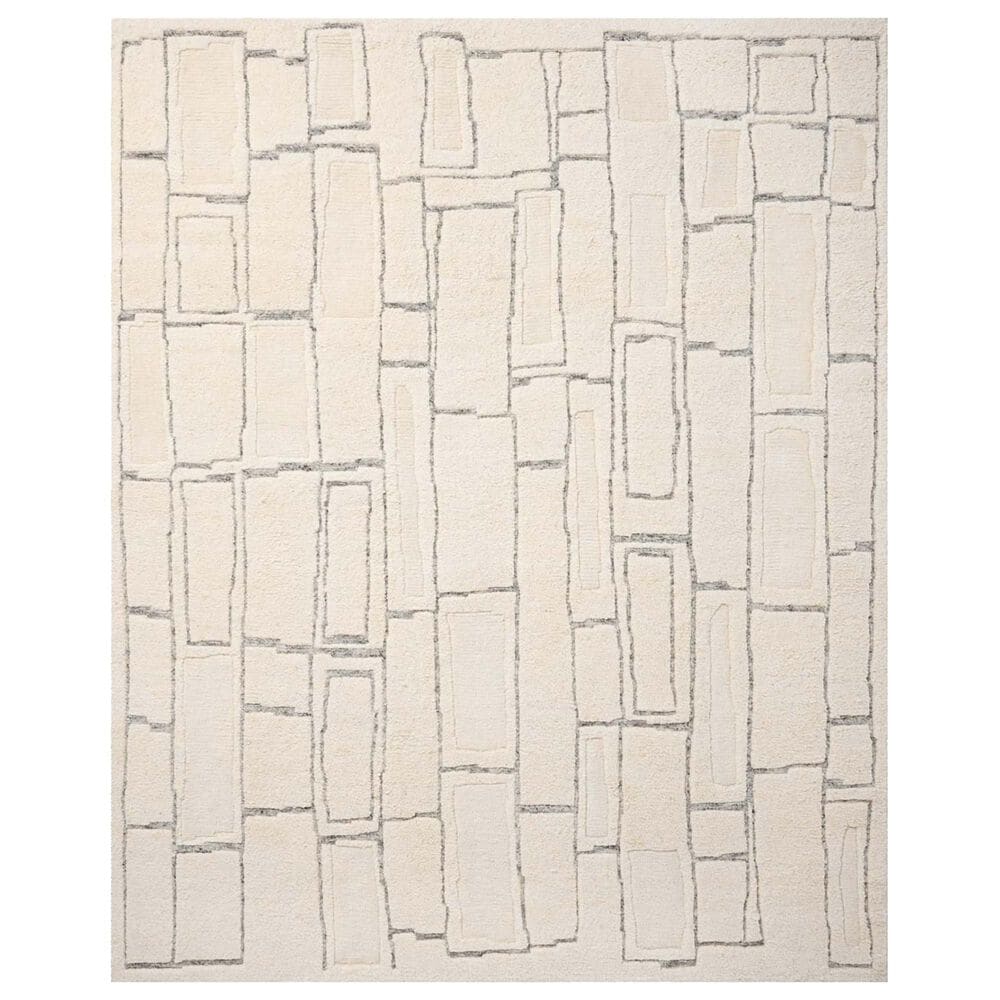 Loloi Octavia 7"9" x 9"9" Ivory and Slate Area Rug, , large