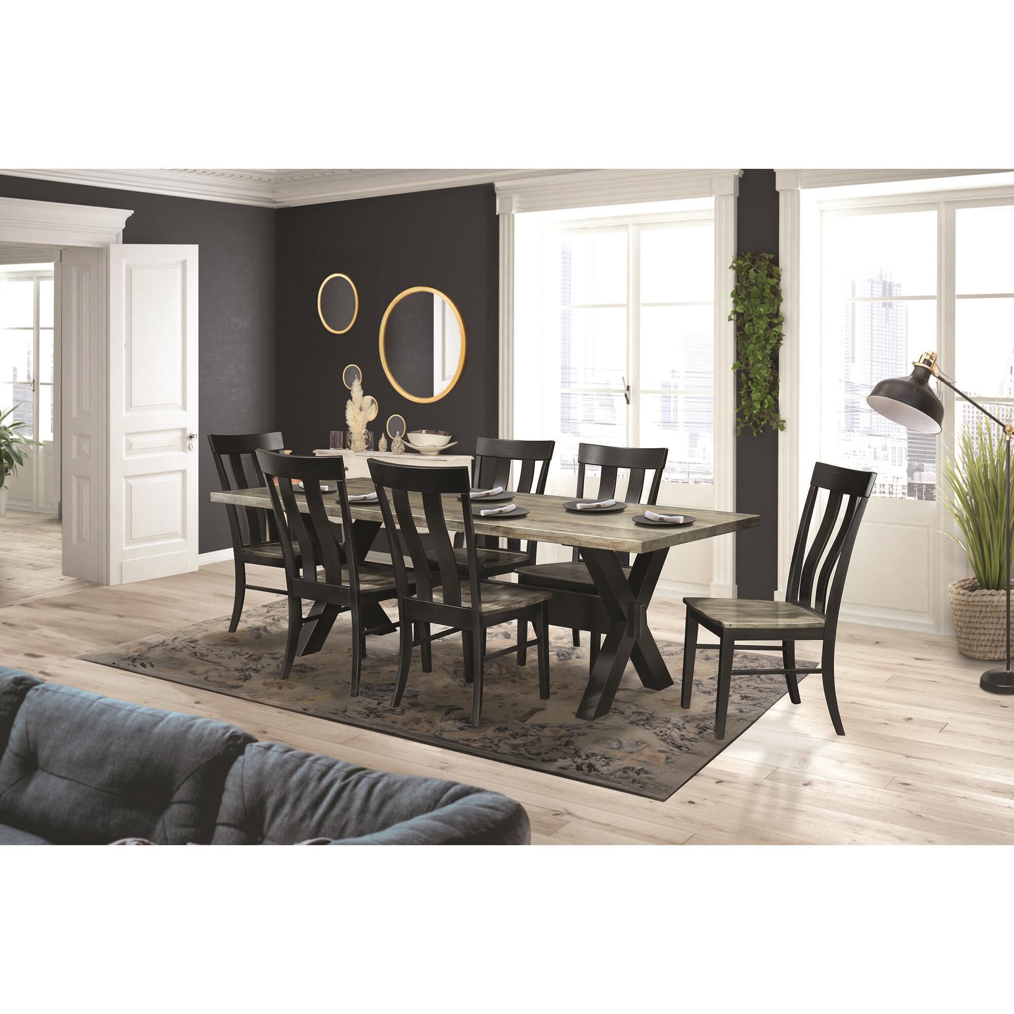 Gasch Xavier Dining Table and 6 Chairs in Onyx NFM