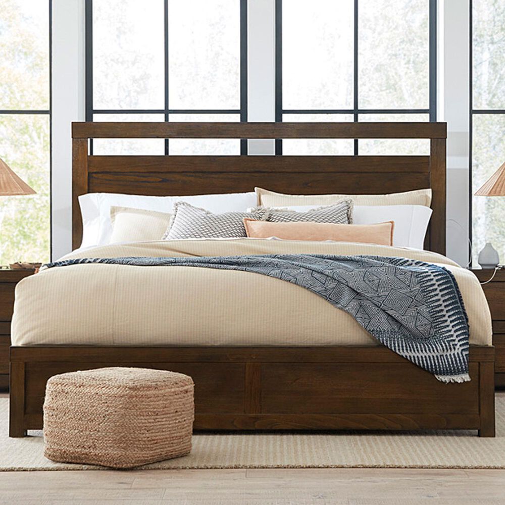 Riva Ridge Modern Loft California King Panel Bed in Brownstone, , large