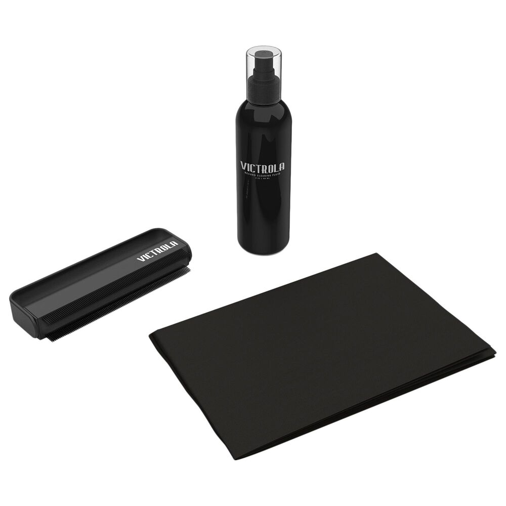 Victrola Vinyl Record Cleaning Kit in Espresso and Black, , large