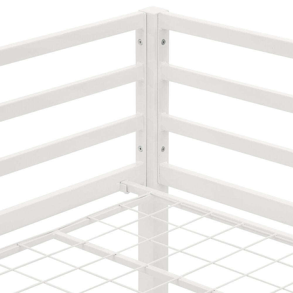 Furniture of America Haven Twin Loft Bed in White and Gold, , large